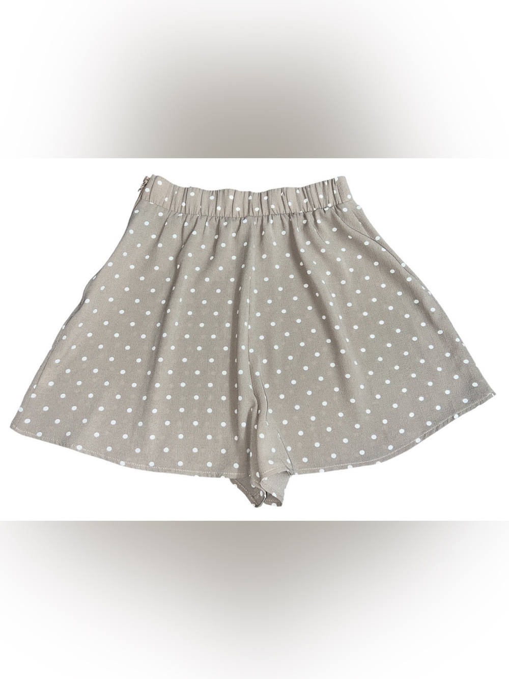 Show Me Your MuMu Womens High Waisted Marley Short Shorts Size XS Tan Polka Dot